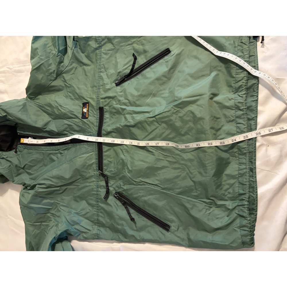Sierra Designs Vintage Anorak Windbreaker Jacket Green Mens Half Zip Hooded - Picture 8 of 8